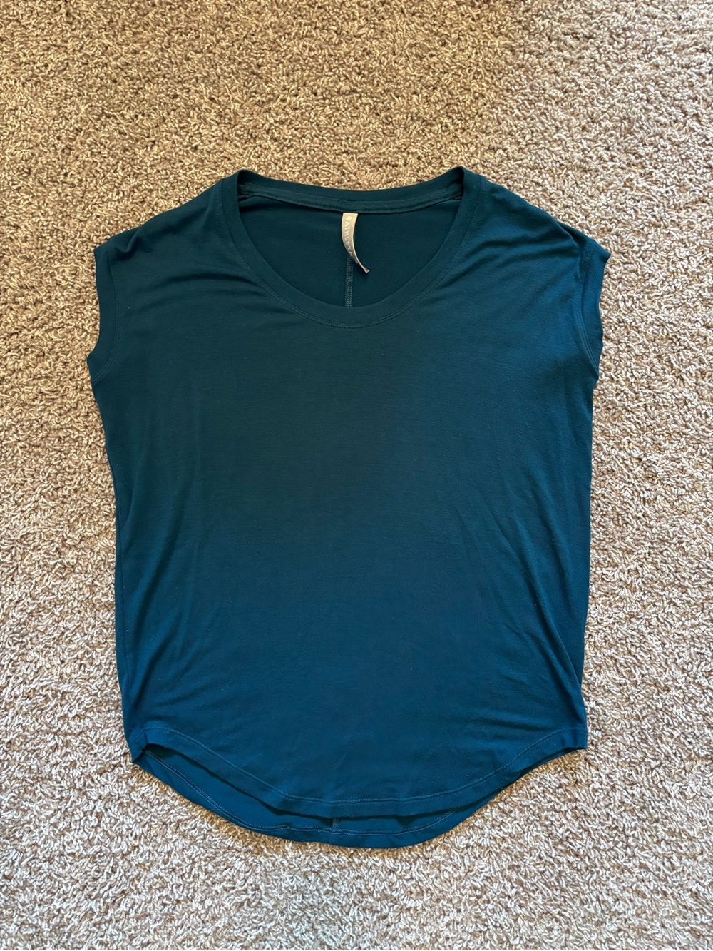 Women’s Teal Cap-Sleeve Crewneck Top